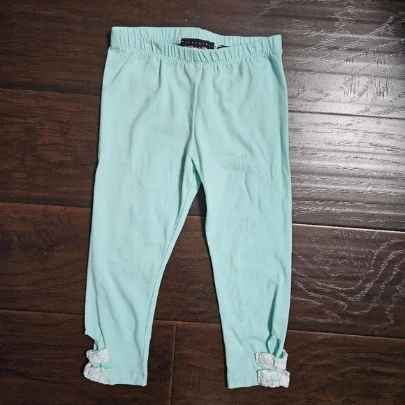 Forever Me Girls 2 Piece Mint Green & White Capri/Lace Tunic Set Size 6 - Picture 6 of 15